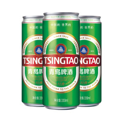青岛啤酒 经典原麦汁浓度11°P 啤酒  330mL 12罐