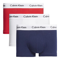 卡尔文·克莱恩 Calvin Klein CK内裤 男士平角三条装 舒适棉短裤男 送男友礼物