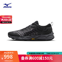 美津浓（MIZUNO）WAVE DAICHI8 GTX 男子防水越野慢跑鞋 01/黑色/灰色 40 (255mm)