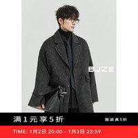 伯爵卓尔定织骆驼绒羊毛双面呢大衣男中长款通勤外套2024秋冬 P441859 夜霜灰 S 165