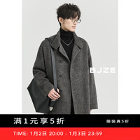 伯爵卓尔全羊毛斜纹双面呢短大衣一手长加厚外套2024秋冬 P441981 高级灰 S (165)