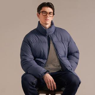 【面包服】羽绒服男纯色基础款立领短款加厚羽绒服男