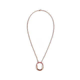 Tiffany&Co. 蒂芙尼 Tiffany Lock系列 几何18K玫瑰金宝石项链