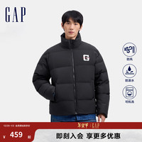 Gap男女装2024秋冬新款防风防泼水刺绣logo立领677674羽绒服外套