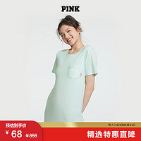 VICTORIA'S SECRET PINK 舒适时尚马卡龙色系居家新款自带胸垫睡裙睡衣女2 14EU浅绿色