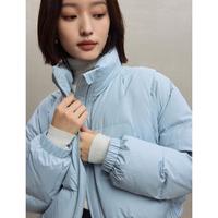 小个子韩系短羽绒服女冬季立领白鸭绒外套