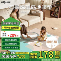 环鼎智能定时速热石墨烯地暖垫电热地垫加热地垫50*100cm客厅家用 几何【50*100cm】