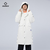 【优选】准者连帽长款棉服外套男子2024冬季长款加厚防风休闲