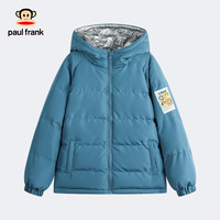 大嘴猴(paul frank)童装儿童棉服2024冬季男女童保暖潮流服中大童休闲宽松外套 灰蓝 140cm
