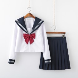 XiyangMu 夕阳慕 正版JK制服春秋季女童长袖套装原创少女水手服小学生儿童裙子全套