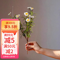 掬涵田园小雏菊假花洋甘菊仿真花餐桌花客厅摆件干花花束轻奢绿植道具 一支8个花头