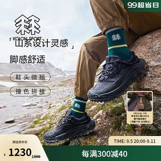 KOLON SPORT【LIT CAMP】可隆戈尔徒步鞋 男女同款户外露营防水透汽登山鞋 LUFG4WTT01-BK 黑色 280mm 44