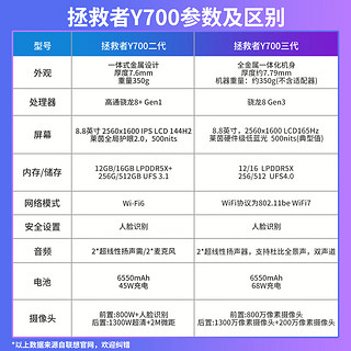 联想平板拯救者y700三代/二代可选学习娱乐二合一电竞平板电脑KT11E 【电竞套餐】二代16G+512G｜灰+散热器