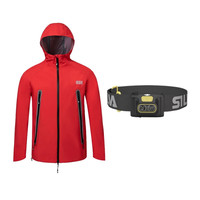 URG ULTRA RUNNER GEARURG Ranger Trailer全天候越野冲锋衣徒步登山穿越滑雪 头灯+红色 XL
