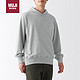 MUJI 无印良品（MUJI）男式 紧密织毛圈 套头卫衣 连帽卫衣 ABI09A2A 灰色 L