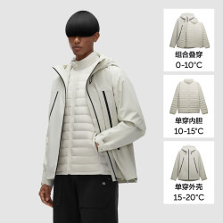 蕉内 氧气502Proof Pro男士羽绒三合一冲锋衣