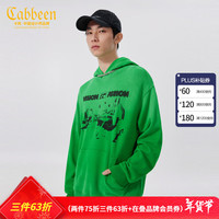 卡宾(CABBEEN)商场同款卡宾男装字母印花连帽卫衣2022秋新款宽松潮H3223164005 58 (185) 54