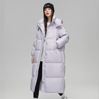 雪中飞 SNOWFLYING冬韩版潮流脱卸帽女士长款被子服收腰廓形羽绒服外套