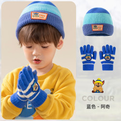 Paw Patrol 汪汪队立大功 儿童加绒帽子+五指手套 保暖套装