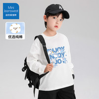 迷你真维斯 MINI JEANSWEST迷你真维斯男女童长袖T恤2024新款上衣儿童春秋款运动休闲打底衫 【男童纯棉长袖】