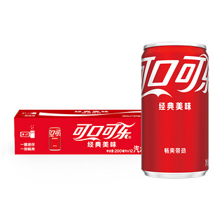 88VIP：Coca-Cola 可口可乐 经典迷你罐200ml*12(新老包装随机发货)