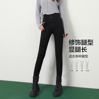 气质黑色牛仔裤女款秋季日常通勤百搭法式简约休闲长裤子