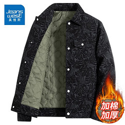 JEANSWEST 真维斯 男士棉服夹克 加厚保暖棉衣