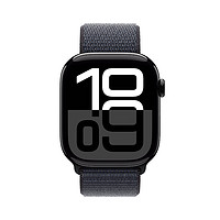 Apple 苹果 Watch Series 10 GPS+蜂窝网络 智能手表 46mm 亮黑色铝金属表壳 浓墨色回环式运动表带