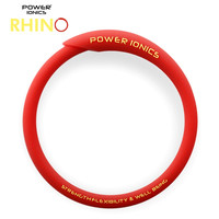 power ionics潮牌RHINO犀牛男女情侣负离子能量手环时尚防水运动手镯饰品礼物 红色