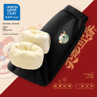 JEANSWEST CLUB真维斯集团儿童拜年服冬季男童长裤保暖女童中大童过年裤运动裤 新年裤-国风灯笼/黑 140 （身高130-140cm）