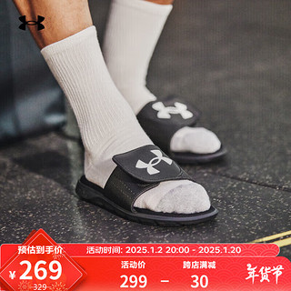 安德玛 UNDERARMOUR）春夏Ignite 7男子运动休闲拖鞋3026023 黑色001 45