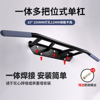 FLAMING ICE 燃烧冰 flamingice引体向上单杠家用健身器材墙体固定单杠室内墙壁一体式多把位单杠 黑色