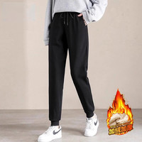 KZBA 东北级特厚羊羔绒纯棉加绒加厚季小脚裤大码情侣男女卫裤潮