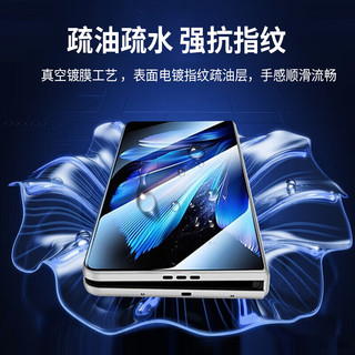 ESCASE【两片】适用vivo X Fold3手机膜fold3Pro钢化膜折叠屏前膜外屏全覆盖超薄防摔玻璃膜抗指纹高清