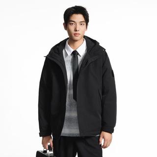 【90鸭绒】24冬季时尚百搭加厚保暖外套男式连帽短款羽绒服