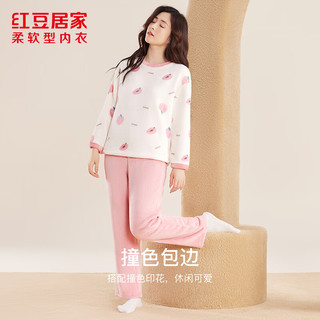 红豆居家 女士法兰绒套头睡衣 蜜桃粉 XL(175/96A)