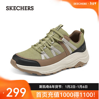 斯凯奇（Skechers）男士时尚休闲板鞋118123 橄榄绿/OLV 42