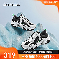 斯凯奇（Skechers）秋季款时尚绑带运动鞋跑步 894162 白色/绿色/WGR 42.5