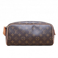 LOUIS VUITTON 路易威登 中古95新LV/路易威登手拿包DoppKit洗漱包老花PVC芯片