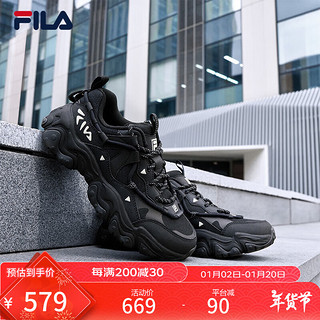 FILA 斐乐 男鞋老爹鞋猫爪鞋5代复古运动鞋女鞋2024春季新款休闲鞋情侣