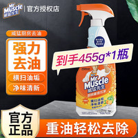 威猛先生 Mr Muscle厨房重油污净去油去污垢清洁剂抽油烟机清洗剂油烟净清爽柠檬香 柑橘香厨房重油污净455g*
