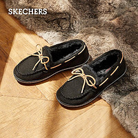 百亿补贴：SKECHERS 斯凯奇 乐福鞋女毛绒保暖舒适一脚蹬软底百搭豆豆鞋子32782