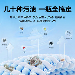 伍尔特汽车内饰清洗剂多功能泡沫清洁剂免水洗顶棚真皮革座椅强力去污