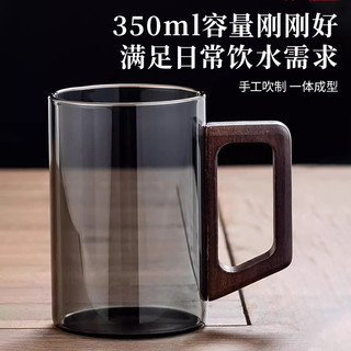 茶沿茶杯玻璃茶水杯子透明喝绿茶杯家用高硼硅办公室男士马克杯