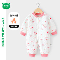迷你木木屋婴幼儿秋冬季保暖哈衣爬服连体衣男宝女宝夹棉加厚家居外出保暖   推荐身高59-65