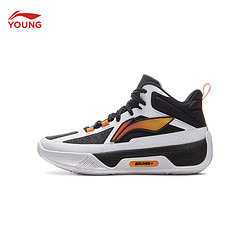 LI-NING 李宁 童鞋 天影1 V2反光减震回弹球鞋YKBU098 黑色/标准白-5