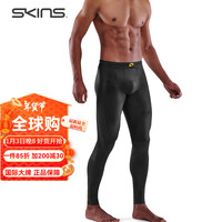 SKINS男士长裤 高强度压缩裤 专业运动越野裤Long Tights 裤子-星灿黑 L