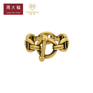 CHOW TAI FOOK 周大福 MONOLOGUE独白北纬三十度系列复古足金黄金戒指MR1403礼物