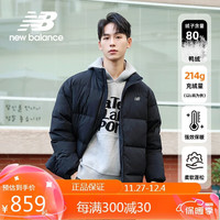newbalanceNB24冬季新款男女情侣款羽绒服立领鸭绒防泼水常规款外套AMJ44302 【防泼水-尺码偏大】AMJ44302-BK XL