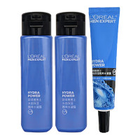 L'OREAL PARIS 欧莱雅 男士水能保湿水凝露爽肤水50ml*2+15ml